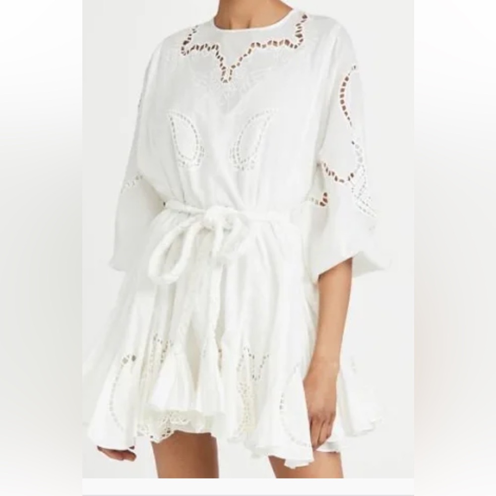 Rhode | Ella Cut out White Lace Dress